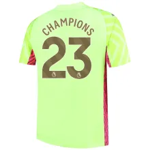 CHAMPIONS #23 Man City Goalkeeper Soccer Jersey 2023/24 (金色字体)