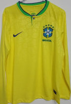2022/23 Brazil Home Yellow Long Sleeve Jersey