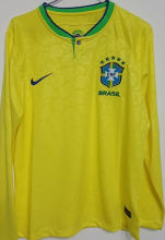 2022/23 Brazil Home Yellow Long Sleeve Jersey