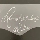 2005/06 RONALDINHO #10 BA Home Long Sleeve Retro Jersey(Have Pacth League Edition Signed联赛版有签名有章）★★