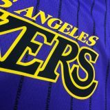 2018 LA Lakers BRYANT # 24 Purple Stripe Limited Edition NBA Jerseys Hot Pressed