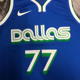 Mavericks DONCIC #77 Blue City Edition NBA Jerseys