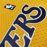 1999/00 Lakers ONEAL #34 Yellow Retro NBA Jerseys 热压