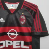 1998/99 AC Milan Third Black Retro Soccer Jersey