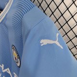 2023/24 Man City 1:1 Quality Home Blue Fans Soccer Jersey