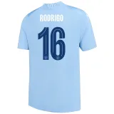 RODRIGO #16 Man City 1:1 Home Blue Fans Jersey 2023/24 (UCL Font) ★★