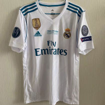 2017/18 RM Home UCL FINAL KYIV 2018 Retro Jersey (Have All Patch 全臂章有胸前字)