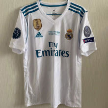 2017/18 RM Home UCL FINAL KYIV 2018 Retro Jersey (Have All Patch 全臂章有胸前字)