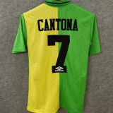 1992-1994 M Utd Yellow And Green Retro Soccer Jersey