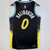 2024 Pacers HALIBURTON #0 Black City Edition NBA Jerseys