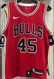Bulls JDRDAN #45 Red NBA Jerseys Hot Pressed