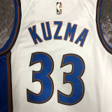 Wizards KUZMA #33 White Retro NBA Jerseys