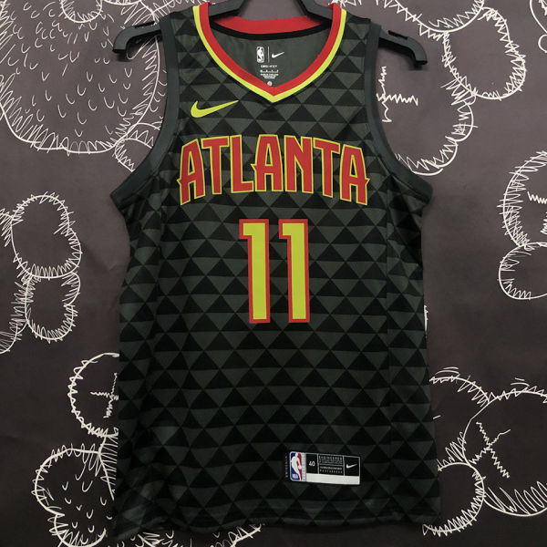 Hawks YOUNG #11 Black NBA Jersey