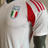 2024 Italy Away Whte Player Version Soccer Jersey