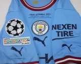 HAALAND #9 2022/23 Man City UCL Final 1:1 Quality Home Fans Jersey （Have All Patch 全臂章有胸前字有号下广告)
