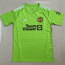 2023/24 M Utd Goalkeeper Green Fans Soccer Jersey