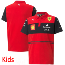 2022 Ferrari F1 Red POLO Team Kids T-Shirt