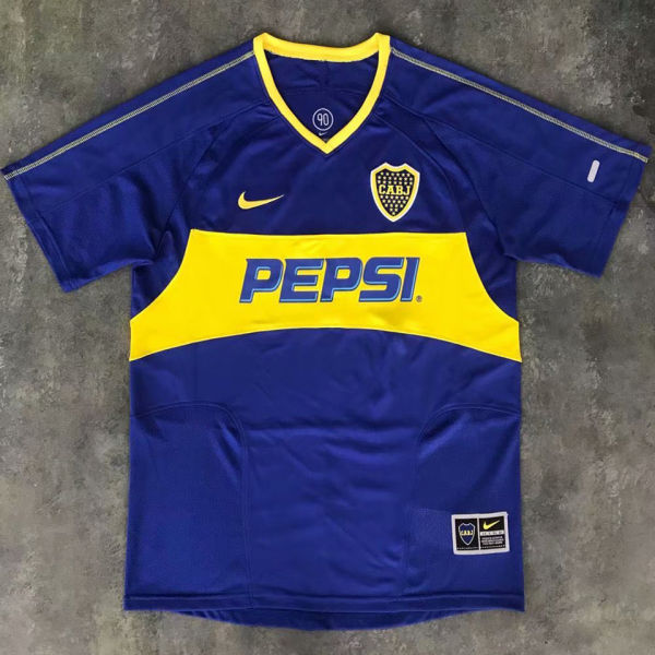 2003/2004 Boca Home Retro Soccer Jersey