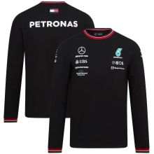 2022 Mercedes AMG Petronas F1 Black Long Sleeve Team T-Shirt