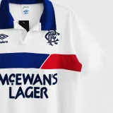 1994 Rangers Away White Retro Soccer Jersey