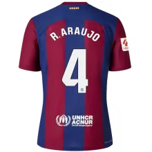 R. ARAUJO #4 BA 1:1 Quality Home Fans Jersey 2023/24 (LaLiga Font 西甲字体) ★★