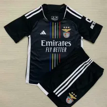 2023/24 Benfica Away Black Kids Soccer Jersey