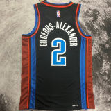 2023/24 KC Thunder GILGEOUS-ALEXANDER #2 Black City Edition NBA Jerseys