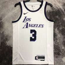 2023 Lakers DAVIS #3 White City Edition NBA Jerseys