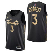 2024 Toronto Raptors ANUNOBY #3 Black NBA Jerseys