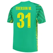 EDERSON M. #31 Man City Goalkeeper Soccer Jersey 2023/24 (UCL Font) ★★