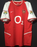 BERGKAMP #10 ARS Home Retro Jersey 2002/04 (Have Patch 带 2001-2002 金双臂章 FA Premier League Font 英超字体 ) ★★