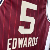 2024 ALL-STAR EDWARDS #5 Red NBA Jerseys