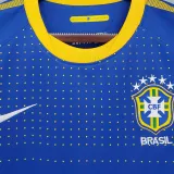 2010 Brazil Away Blue Retro Soccer Jersey