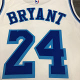 LA Lakers Bryant # 24 White NBA Jerseys Hot Pressed