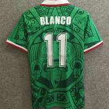 1998 Mexico Home Retro Long Sleeve Soccer Jersey
