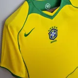 2004/06 Brazil Home Yellow Retro Soccer Jersey