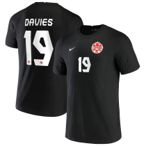 DAVIES #19 Canada Away Black Fans Soccer Jersey 2021-2023 ★★