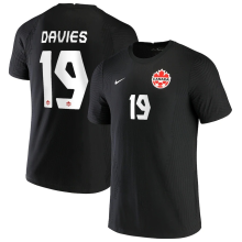 DAVIES #19 Canada Away Black Fans Soccer Jersey 2021-2023 ★★