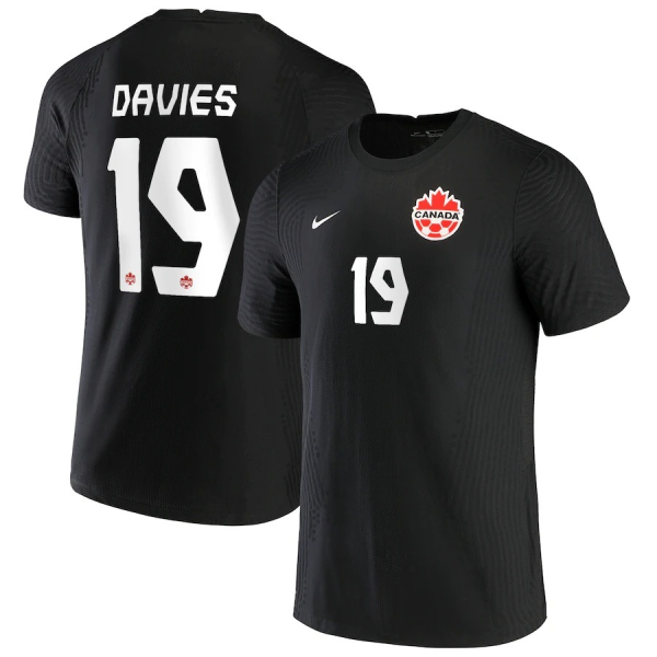 DAVIES #19 Canada Away Black Fans Soccer Jersey 2021-2023 ★★