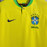 2022/23 Brazil Home Yellow Long Sleeve Jersey