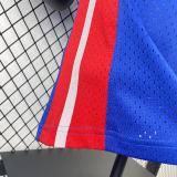 2008/09 Pistons IVERSON #1 Blue Retro NBA Jerseys 热压