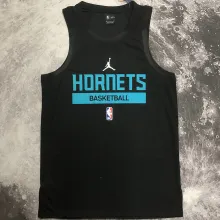 2023/24 Hornets Black Training Tank Top NBA Jerseys