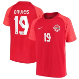 DAVIES #19 Canada Home Red Fans Soccer Jersey 2021-2023 ★★