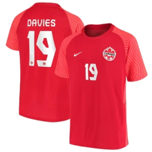 DAVIES #19 Canada Home Red Fans Soccer Jersey 2021-2023 ★★