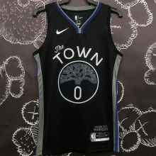 Warriors PAYTON II #0 Black Grey NBA Jerseys