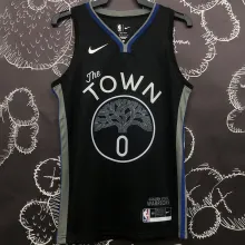 Warriors PAYTON II #0 Black Grey NBA Jerseys