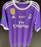 RONALDO # 7 RM Purple UCL FINAL CARDIFF 2017 Retro Jersey 2016/17 (Have All Patch) (2016+11) 全套章 +2017胸前小字 ★★