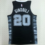 Spurs GINOBILI #20 Black NBA Jerseys