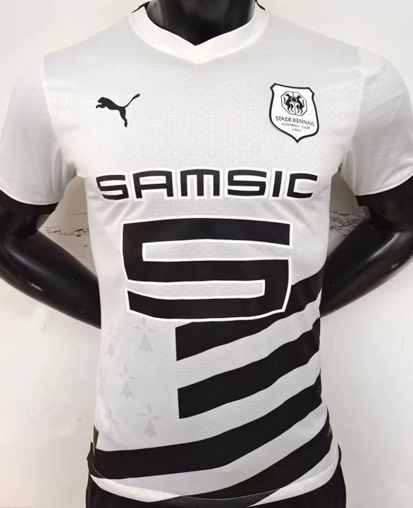 2023/24 Rennais Away White Player Version Soccer Jersey