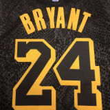 LA Lakers Before #8 After Bryant #24 Black Snake NBA Jerseys Hot Pressed前8后24